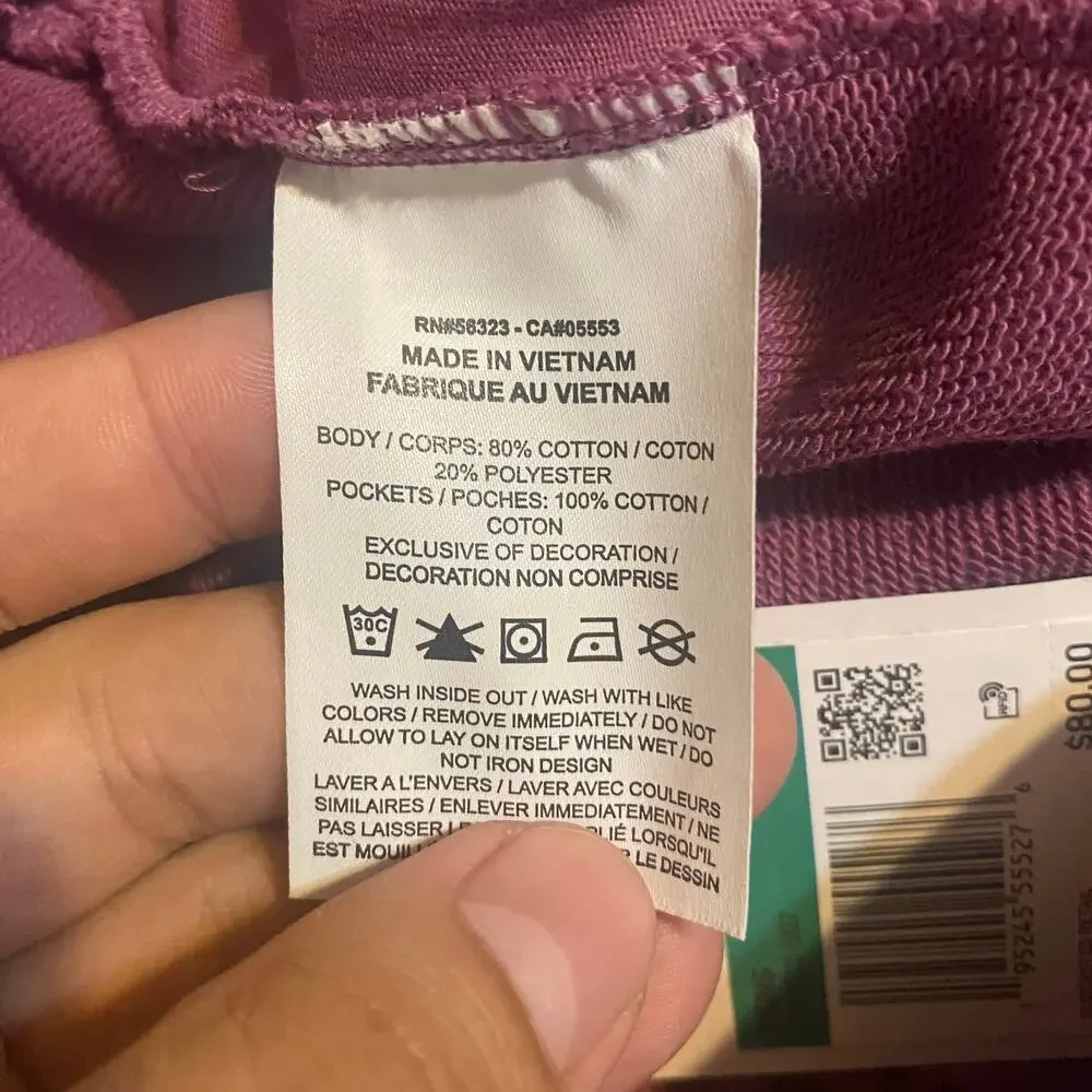 Nike Bordeaux Purple Flower Jogger Sweatpants Size XL